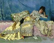 Julius LeBlanc Stewart Lady on a Pink Divan china oil painting reproduction